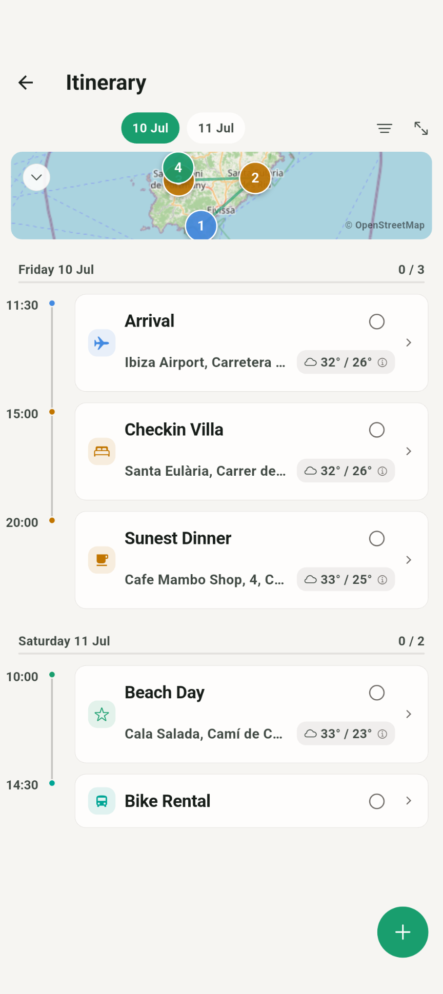 Itinerary